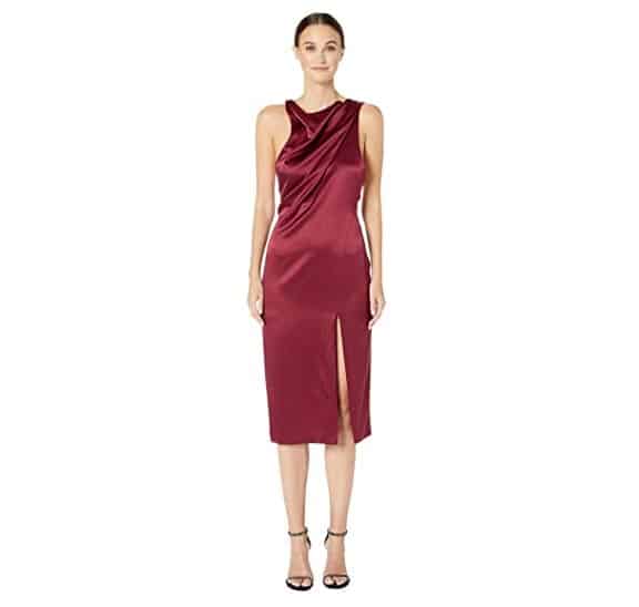 Cushnie High Neck Sleeveless Dress with Front Slit