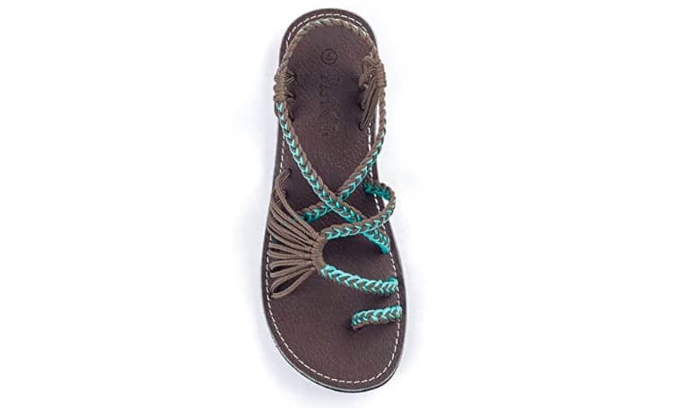 Plaka Flat Sandals for Women Palm Leaf