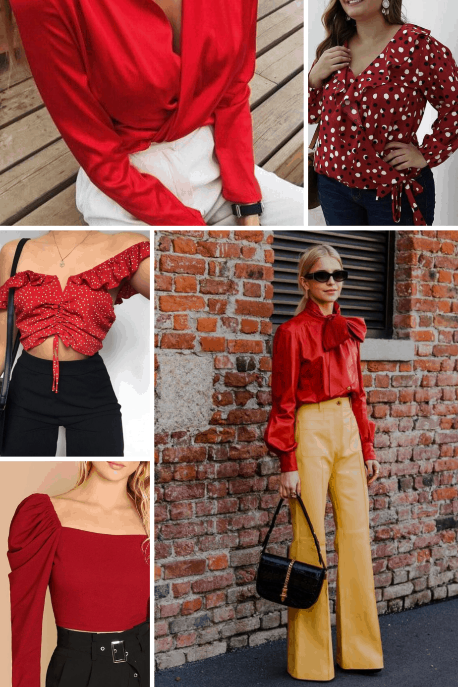 Stunning Red Top Outfits Ideas. How to Wear Red Tops in Spring