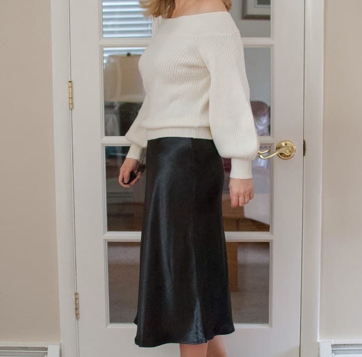 A-Line Skirts and Off-Shoulder Sweaters