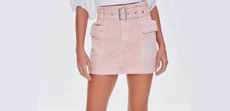 Forever 21 Belted Cargo Mini Skirt