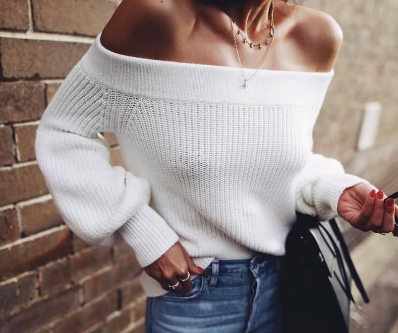 Off-Shoulder Sweater 1