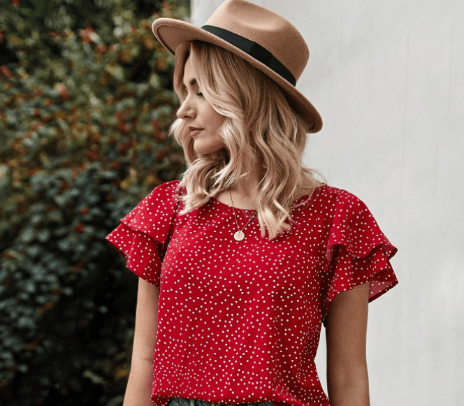 10 Stunning Top Red Blouse Ideas - Stylelisty