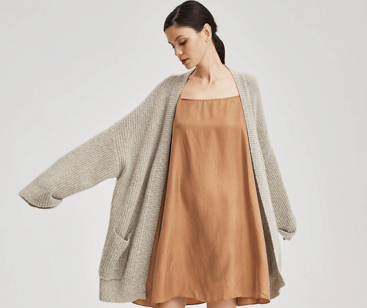 Nap Loungewear Plush Cashmere Rib-Knit Cardigan