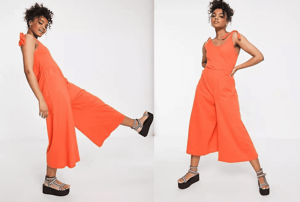 The Wide Leg Orange Jumpsuit