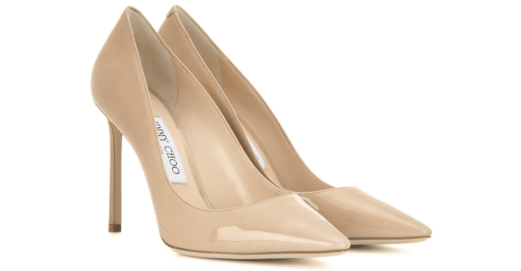 Jimmy Choo Romy 100 Nude Pumps 