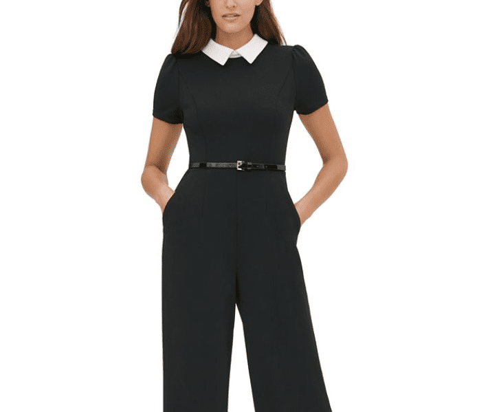 Tommy Hilfiger Collared Belted Jumpsuit