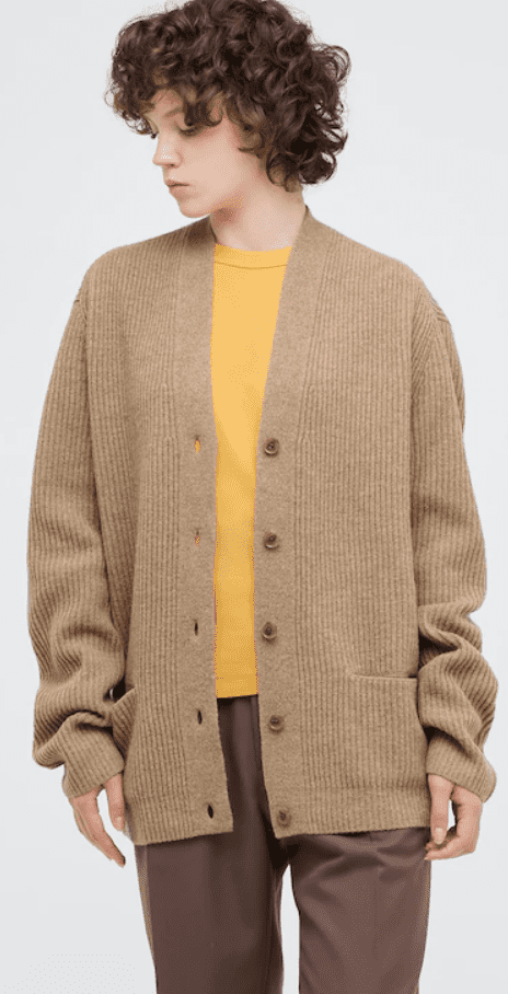 Uniqlo Women U Premium Lambswool Ribbed Long-Sleeve Cardigan