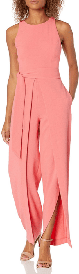 NINE WEST Women's Jumpsuit Belted with a Flyaway Pant