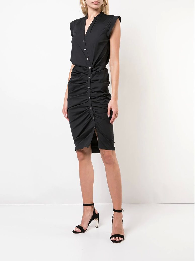 Veronica Beard Ruched Shirtdress