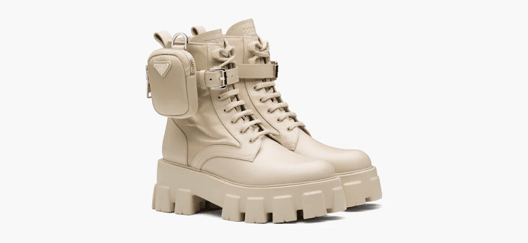 Monolith Leather and Nylon Fabric Combat Boots