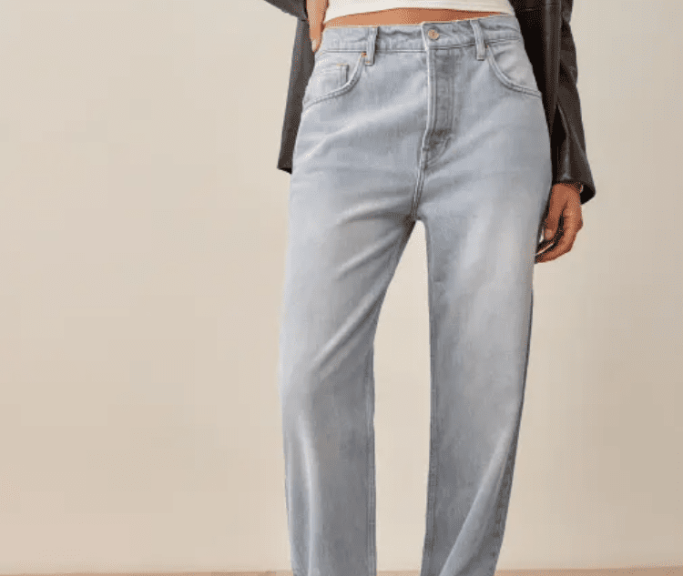 Casey Relaxed Mid Rise Straight Jeans by Reformation