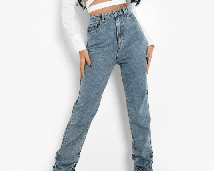 Tall Stacked Straight Leg Jeans by Boohoo