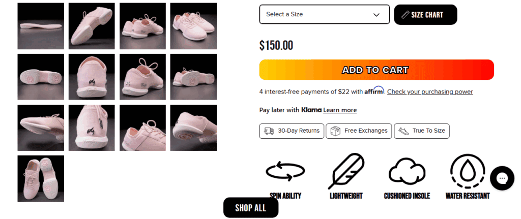 Fuego Dance Shoes pricing