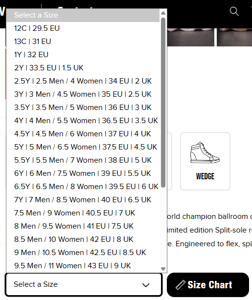 Fuego sizing