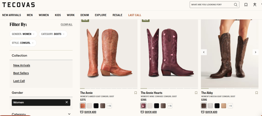 tecova boots price