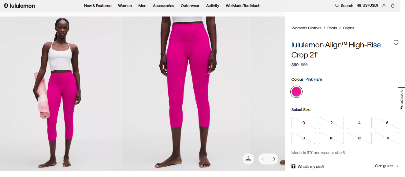 Lululemon Align High-Rise Crop 21”